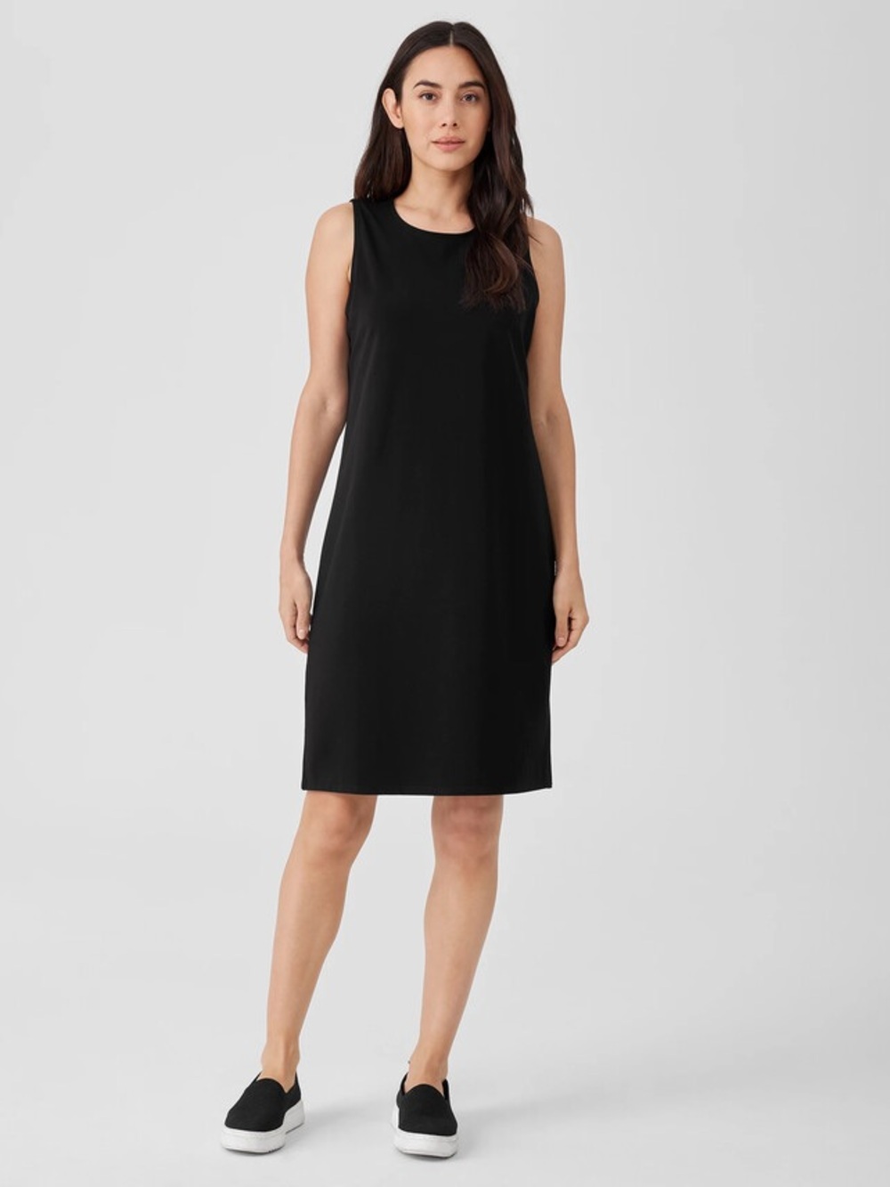 Eileen Fisher Pima Cotton Stretch Jersey Tank Dress